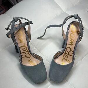Sam Edelman Women's Gray Suede Heels